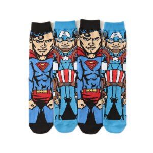 2022 Fashion Custom Design Funny Marvel Anime Super Hero Crew Men Cotton Socks
