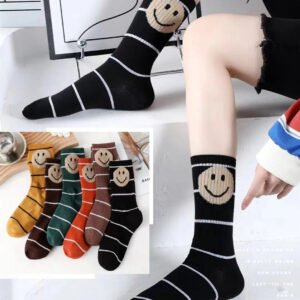 Autumn New Style Fashion High Quality Younger Women Girl Lady Cotton Wholesale Custom Funny Grip Happy Sock