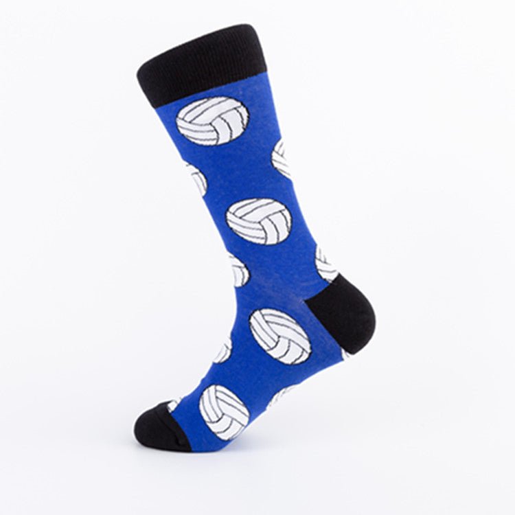 Custom Ball Pattern 100% Cotton Jacquard Casual Men Socks