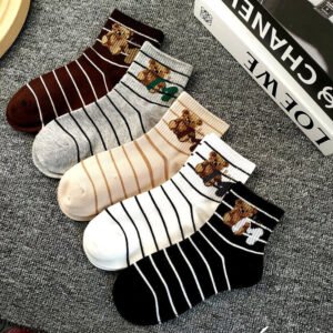 Custom Fashion Logo Wholesale 100 Cotton Cute Cartoon Beer Woman Girl Funny School Happy Socks