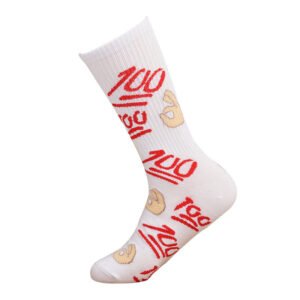 Custom Fashion Men's Street Hip-Hop Design Socks 100% Cotton Figure Jacquard Socks