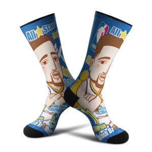 Custom Fashion Professional Athletic Medium Cushion Digital Print Selective Terry Sock