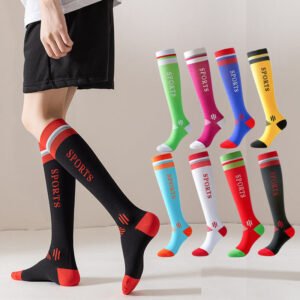 Fashion Wholesale Custom Colorful Cotton Compression Medical Work Socks Knee High Sport Soccer Compression Women Men Socks