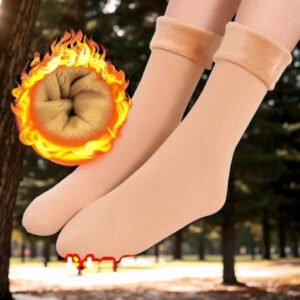 Thick Women Skin Color Fashion Sexy Warm Velvet Lining Spontaneous Heating Fashion Girl Winter Socks