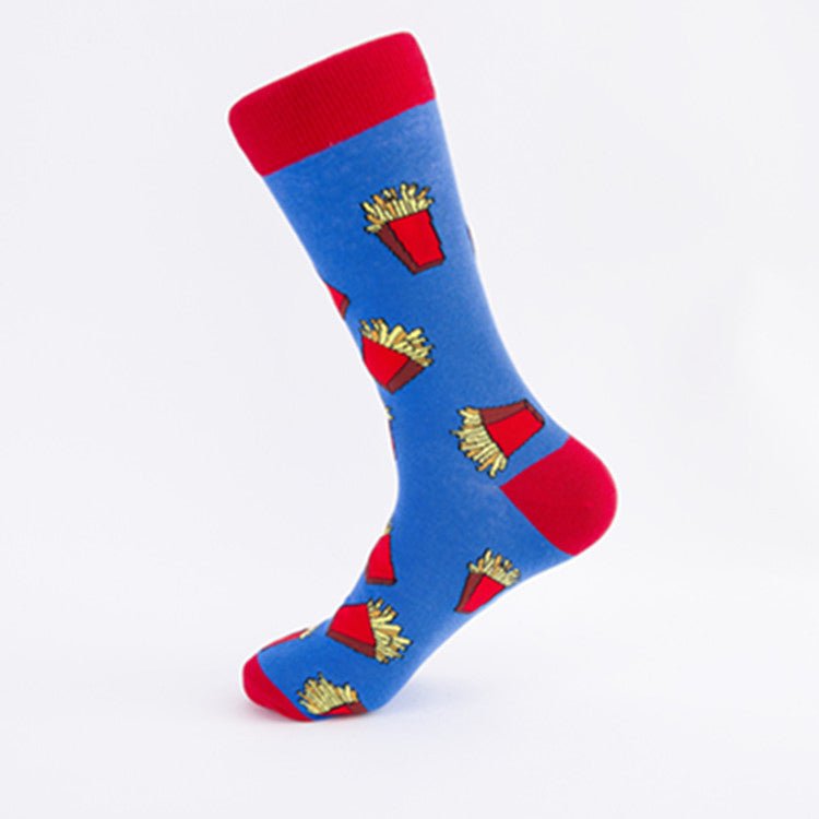 Wholesale Custom Funny Food Creative Pattern Socks Fashion Colorful Men Socks