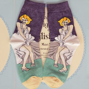 Wholesale Funny Crazy Designer Socks Cool Funky Fashion Custom Logo Cotton Socks Character Pattern Crew Happy Dress Socks