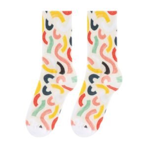 Wholesale High Quality Fashion Casual 360 Digital Printed Socks Custom Combed Cotton Boneless Sports Socks