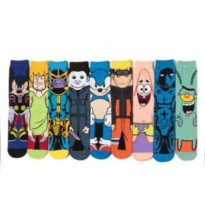 Wholesale High Quality Fashion Men Breathable Hosiery Cotton Cartoon Socks