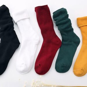 Wholesale Women Thick Winter Terry Sole Cotton Crew Women Girls Slouch Colorful Socks