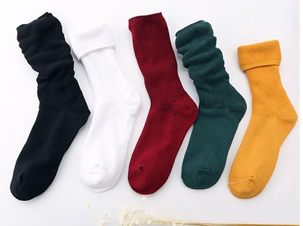 Wholesale Women Thick Winter Terry Sole Cotton Crew Women Girls Slouch Colorful Socks