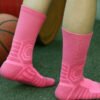 Professional Basketball Socks for Men – Non-Slip, Breathable, Sweat-Absorbing High Tube Sports Socks in Black, Blue, Pink, Red, White, Yellow – Elite Nylon Stockings for Performance & Comfort - Image 2