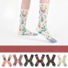 Trendy Women’s Designer Mid-Leg Cotton Socks – Versatile, Combed Cotton, Stylish Lady Socks - Image 2