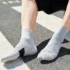 Men’s Non-Slip Sports Boat Socks – Quick-Drying Mid & Short Calf Elite Running Socks with Terry Cushioning – Available in Grey, Blue, Black, White, Orange, Jujube – One Size Fits All - Image 5