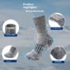 Merino Wool Full Terry Men’s Socks – Thick 108 Needle, Anti-Silk, Long Elastic Band, Mid-Leg Design in Black, Khaki, Military Green & Blue (Sizes 42-45) - Image 3