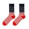 USA Patriotic Cotton Socks - Eagle Head, Red & White Stripes, Stars | Veterans Day Plus Size Sweat-Absorbing Medium Tube Socks for Men & Women - Image 7