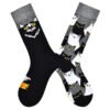 Four Seasons Asymmetrical Tide Socks – Unisex Cotton Streetwear with Unique Designs: Mandarin Duck, Black Cat, Christmas Elk & More - Image 28
