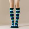 Rainbow Striped Women’s Long Tube Socks – Halloween Cosplay, Party Show, Casual Polyester Cotton Blend Calf Socks – One Size Fits All - Image 7