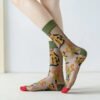 Spring & Summer Women’s Fashion Socks – Thin Medium Tube Glass Fiber Socks with Floral, Animal & Fruit Designs | European & American Style Trendy Stockings