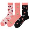 Valentine’s Day Cotton Socks for Couples – Unisex Black, Peach & Pink Medium Tube Socks, One Size Fits All, Perfect Holiday Gift - Image 5