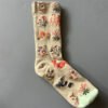 Women's Mid-Calf Oil Painting Socks – Fun, Artistic, Colorful Literary Style Socks for Everyday Wear - Image 58