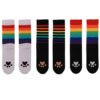 Medium Tube Socks with Rainbow Stripes & Animal Footprints - Sweat-Absorbing, Deodorant, Unisex Combed Cotton Socks - Image 5