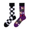 Four Seasons Asymmetrical Tide Socks – Unisex Cotton Streetwear with Unique Designs: Mandarin Duck, Black Cat, Christmas Elk & More - Image 9