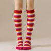 Rainbow Striped Women’s Long Tube Socks – Halloween Cosplay, Party Show, Casual Polyester Cotton Blend Calf Socks – One Size Fits All - Image 8