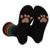 Medium Tube Socks with Rainbow Stripes & Animal Footprints - Sweat-Absorbing, Deodorant, Unisex Combed Cotton Socks - Image 3