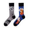 Four Seasons Asymmetrical Tide Socks – Unisex Cotton Streetwear with Unique Designs: Mandarin Duck, Black Cat, Christmas Elk & More - Image 12
