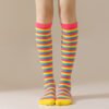 Rainbow Striped Women’s Long Tube Socks – Halloween Cosplay, Party Show, Casual Polyester Cotton Blend Calf Socks – One Size Fits All - Image 10