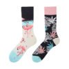 Four Seasons Asymmetrical Tide Socks – Unisex Cotton Streetwear with Unique Designs: Mandarin Duck, Black Cat, Christmas Elk & More - Image 17