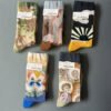 Women's Mid-Calf Oil Painting Socks – Fun, Artistic, Colorful Literary Style Socks for Everyday Wear - Image 2