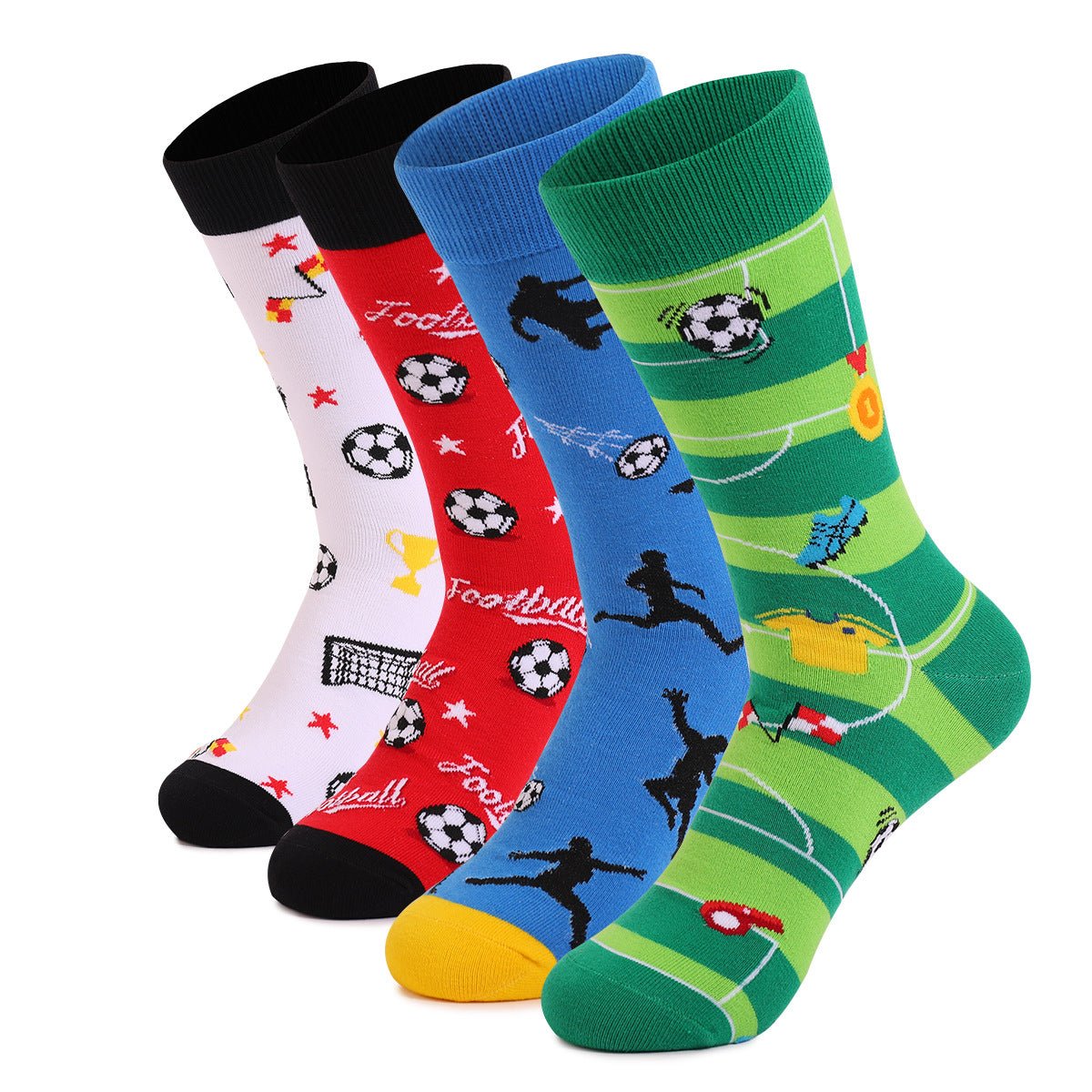 Men's World Cup Football Socks - Thick Combed Cotton Sports Tube Socks for Autumn & Winter