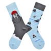 Four Seasons Asymmetrical Tide Socks – Unisex Cotton Streetwear with Unique Designs: Mandarin Duck, Black Cat, Christmas Elk & More - Image 29