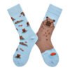Four Seasons Asymmetrical Tide Socks – Unisex Cotton Streetwear with Unique Designs: Mandarin Duck, Black Cat, Christmas Elk & More - Image 33