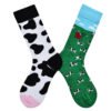 Four Seasons Asymmetrical Tide Socks – Unisex Cotton Streetwear with Unique Designs: Mandarin Duck, Black Cat, Christmas Elk & More - Image 36