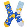 Four Seasons Asymmetrical Tide Socks – Unisex Cotton Streetwear with Unique Designs: Mandarin Duck, Black Cat, Christmas Elk & More - Image 32
