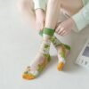 Spring & Summer Women’s Fashion Socks – Thin Medium Tube Glass Fiber Socks with Floral, Animal & Fruit Designs | European & American Style Trendy Stockings - Image 4