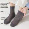 Men's Mulberry Silk Medium Tube Socks - Breathable, Boneless Casual Business Socks for Spring & Summer - Image 2