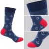 Men's Plus Size Striped Cotton Business Socks - Medium Tube Stockings - Image 2