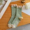 Women's Long Tulip Socks - Autumn Winter Mori Style, Versatile Flower Series - Image 6