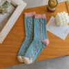 Women's Long Tulip Socks - Autumn Winter Mori Style, Versatile Flower Series - Image 8