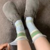 Striped Women’s Cotton Socks - Spring Summer College Style, Thin & Colorful - Image 4