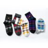 Men's Plaid Combed Cotton Business Socks - Trendy Medium Tube for Spring & Autumn - Image 2