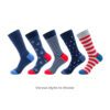 Men's Plus Size Striped Cotton Business Socks - Medium Tube Stockings - Image 11