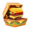 Fun Hamburger Flower Socks Box - Easter & Christmas Stockings Gift for Teens