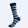 Men's Rhombus Striped Business Socks - High Tube Stockings for Autumn & Winter - Image 4