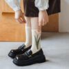 Women's Long Tulip Socks - Autumn Winter Mori Style, Versatile Flower Series - Image 13