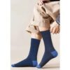 Men's Plus Size Striped Cotton Business Socks - Medium Tube Stockings - Image 4