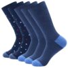 Men's Plus Size Striped Cotton Business Socks - Medium Tube Stockings - Image 3